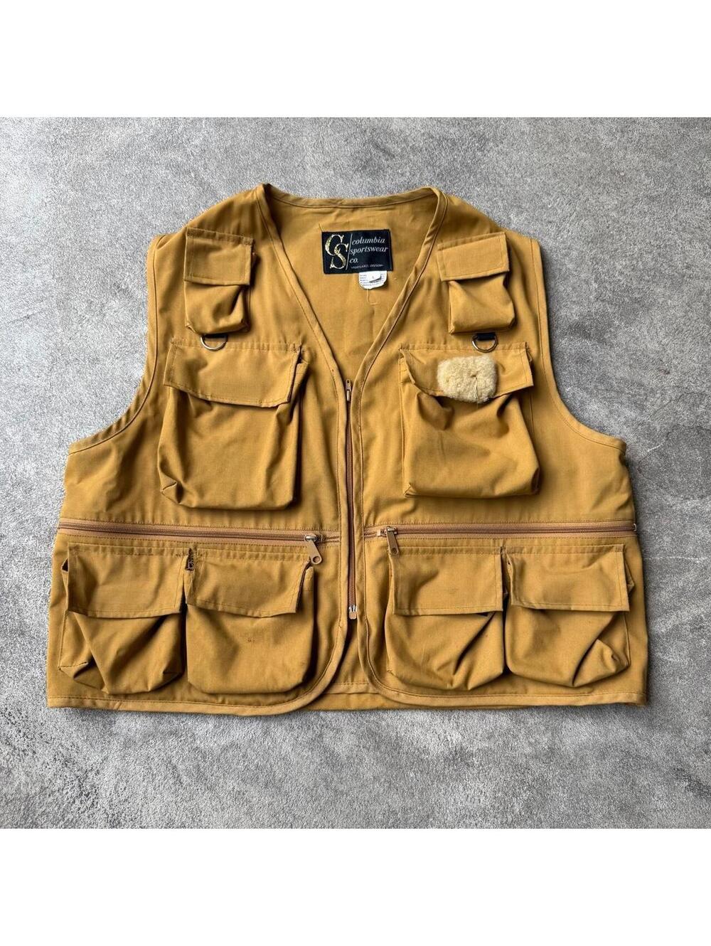 Men's Tan and Yellow Gilet